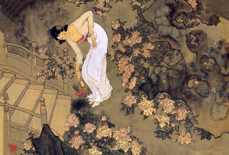 刬袜步香阶手提金缕鞋的意思,刬袜步香阶手提金缕鞋怎么读