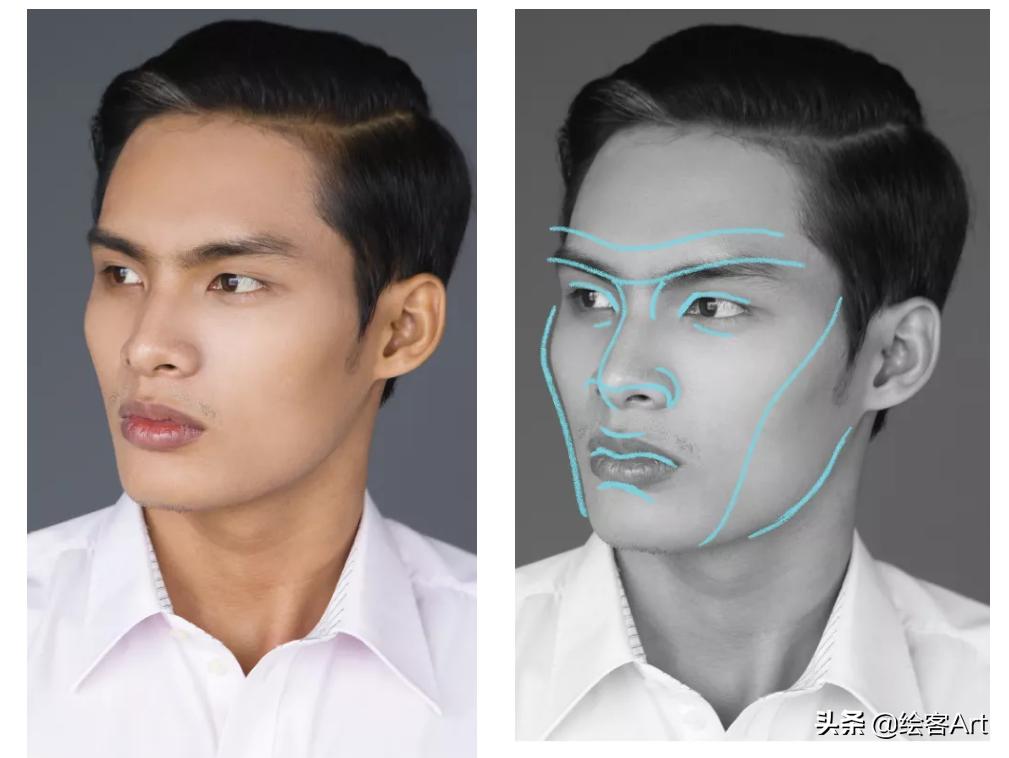 如何把立体图形画逼真,立体脸部画教程简单