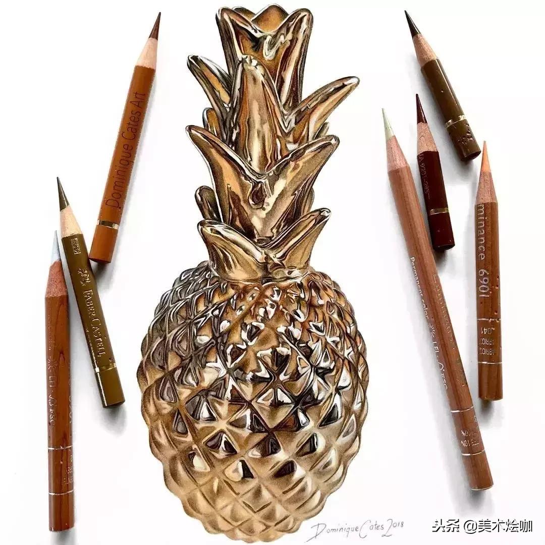 彩铅画教程超写实零基础入门,超写实彩铅画高清大图水果组合