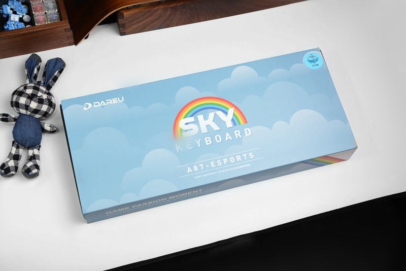 达尔优a84机械键盘开箱,达尔优键盘天空轴a87