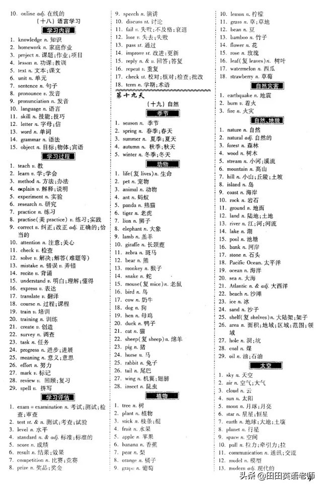 中考1600词,中考英语1600词