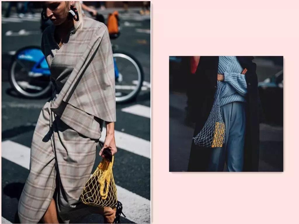 钩织网兜手袋,钩织收纳网兜小包最新