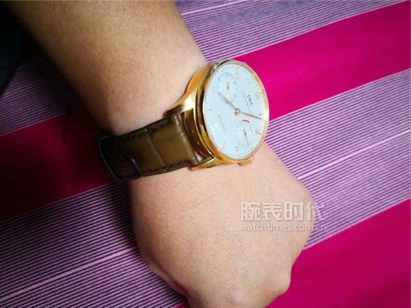 金色表盘万国葡七,万国金表柏涛菲诺玫瑰金表价格