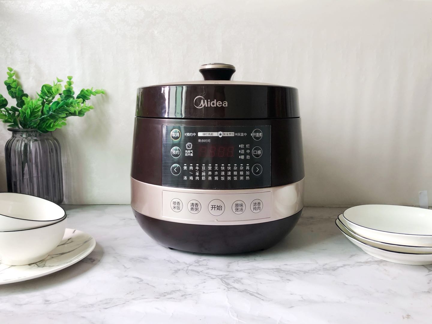 美的圆釜灶的电压力锅,美的电压力锅精钢厚釜炖肉