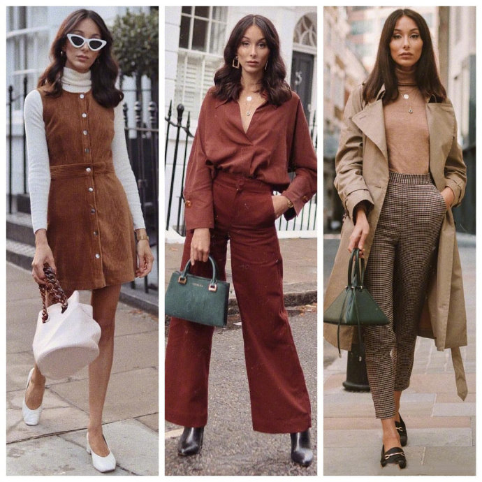 日韩风格复古风,春季英伦风穿搭