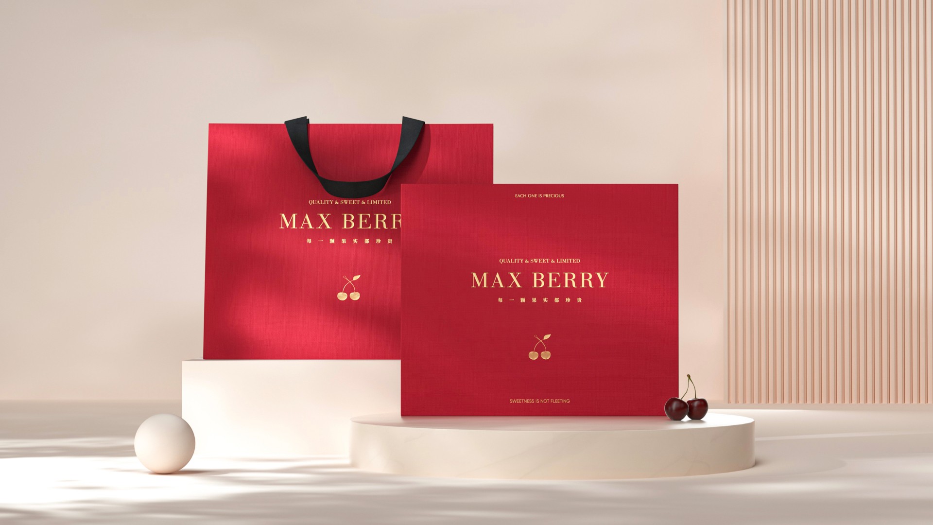 水果爱马仕橙透明礼盒车厘子,原箱礼盒智利拉宾斯车厘子