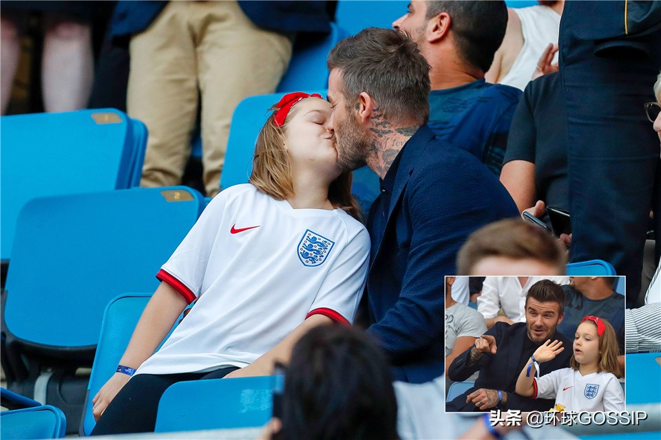 贝克汉姆的三个儿子和小七近况,贝克汉姆和儿子秀球技