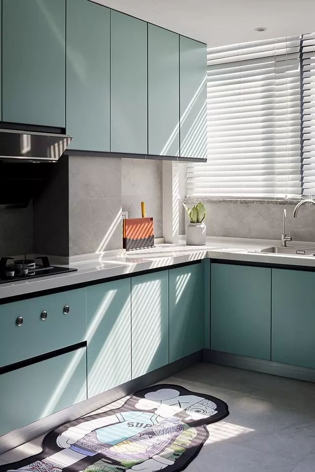 厨房橱柜门新中式款式和颜色,橱柜门颜色香芋色