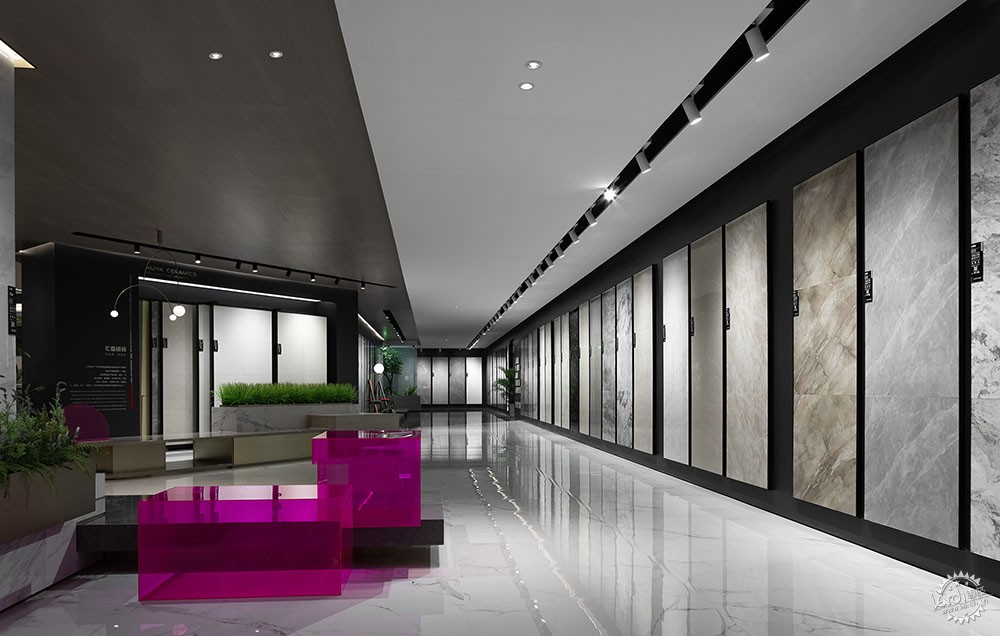 汇亚瓷砖展厅效果,汇亚陶瓷生产基地