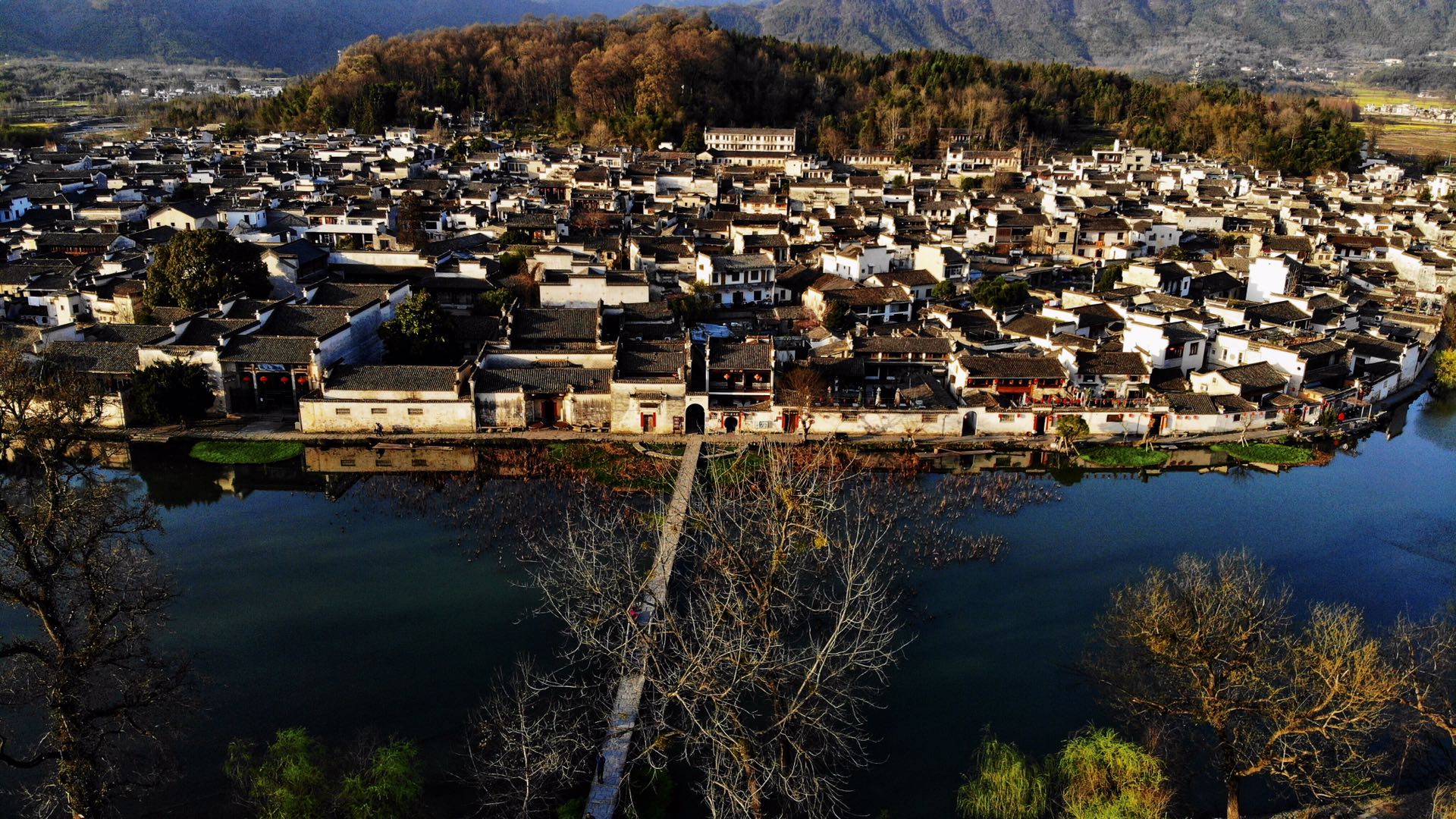 宏村最美景点门票,宏村徽州古村落