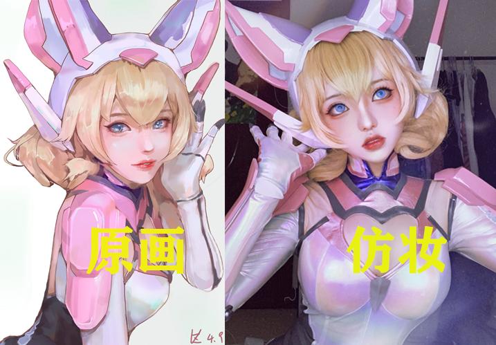 当现实突破了次元壁,想做妲己的主人,真人妹子与等身少女神同框