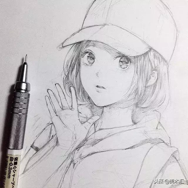 线条感十足的动漫人物,线条感很强的人物素描
