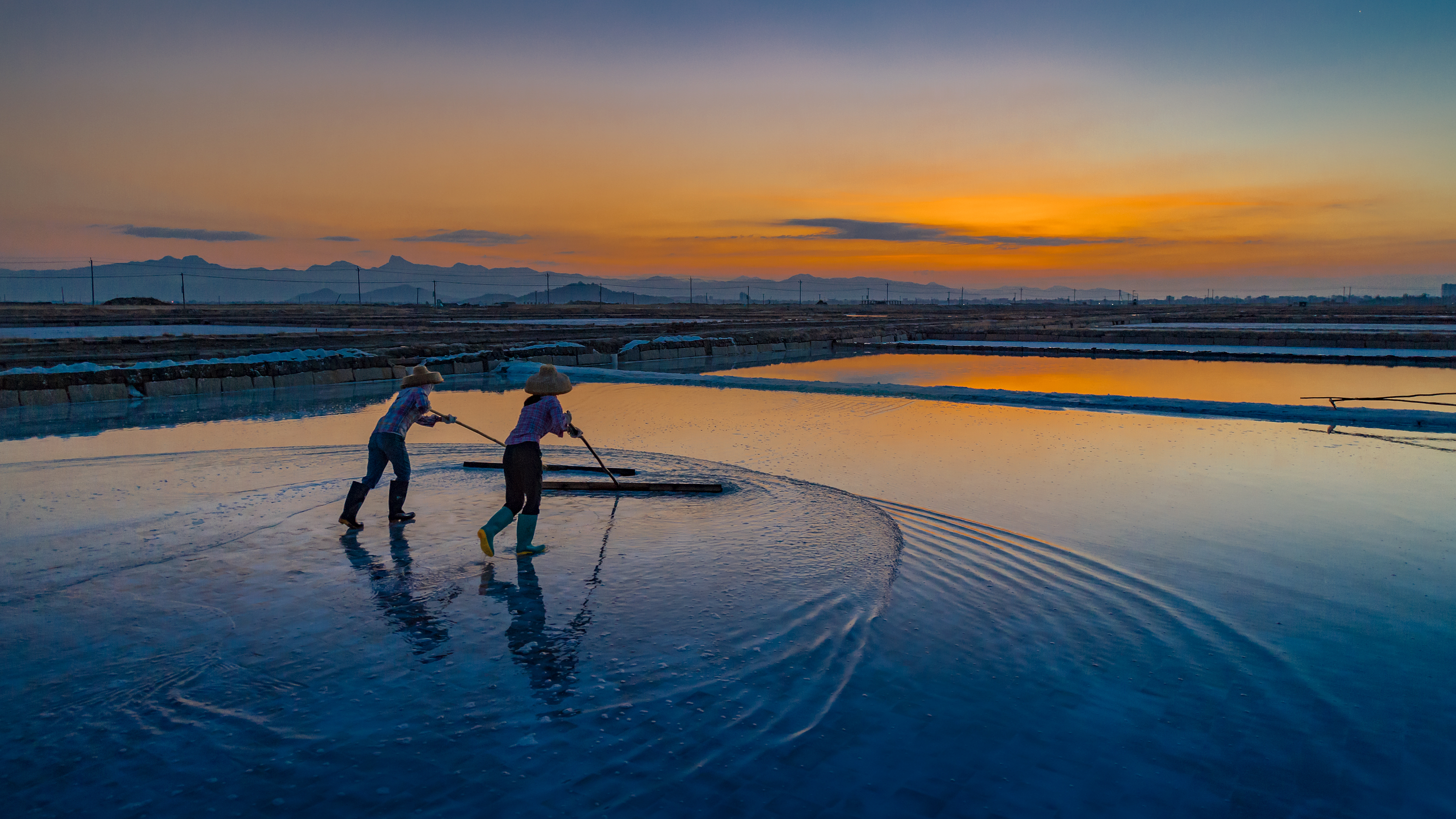 看日出海盐,看日出视频盐池