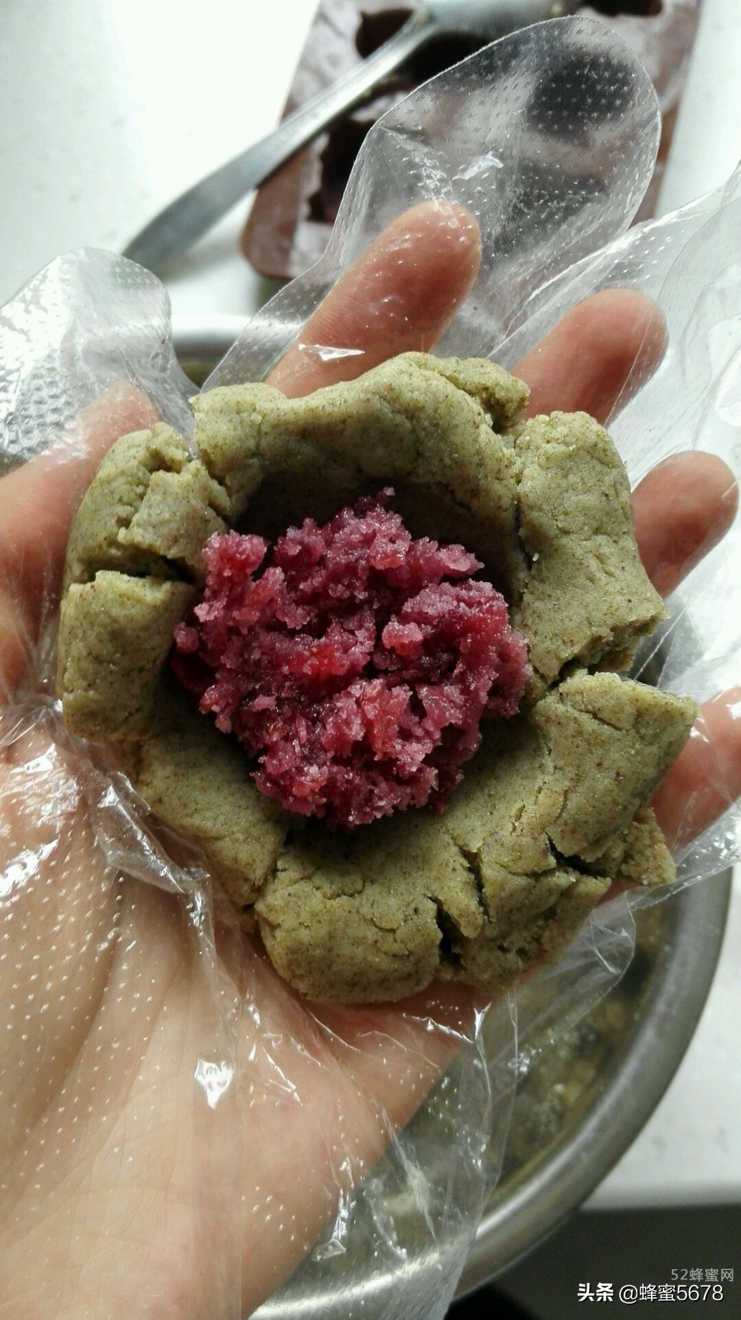 蜂蜜桂花抹茶怎么做好喝,茶香绿豆糕制作