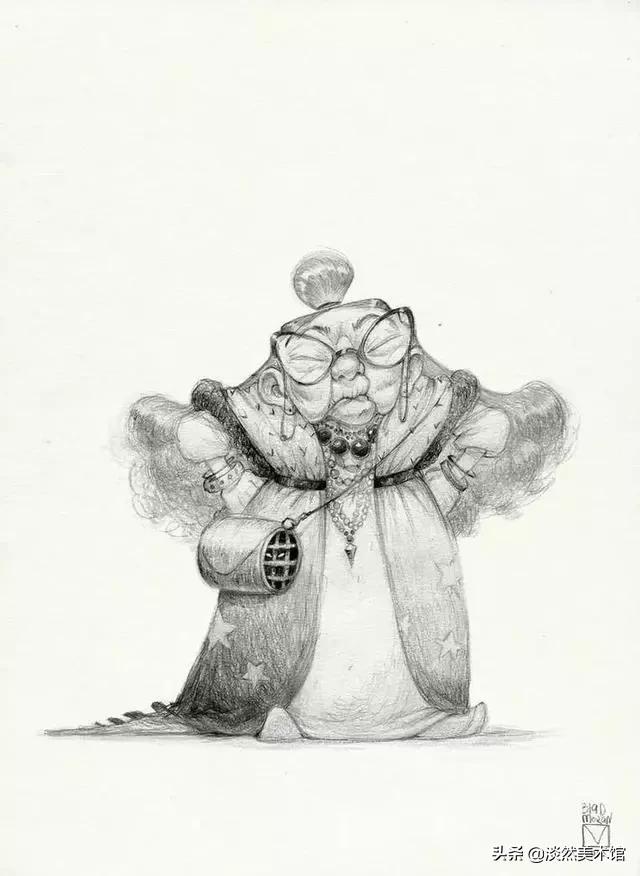 素描画原来可以这么美,素描风插画