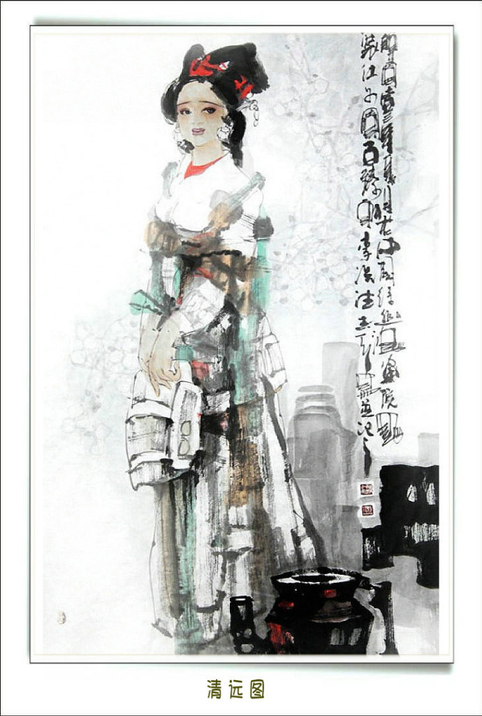 李志远三十张绝美人物画,李智远古风人物画