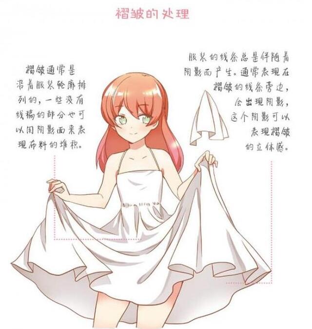 衣服褶皱怎么画线稿,简单的衣服褶皱画法
