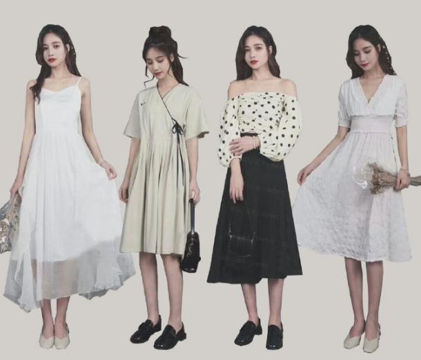 蓝色连衣裙扎着马尾辫,扎马尾辫穿什么裙子好看