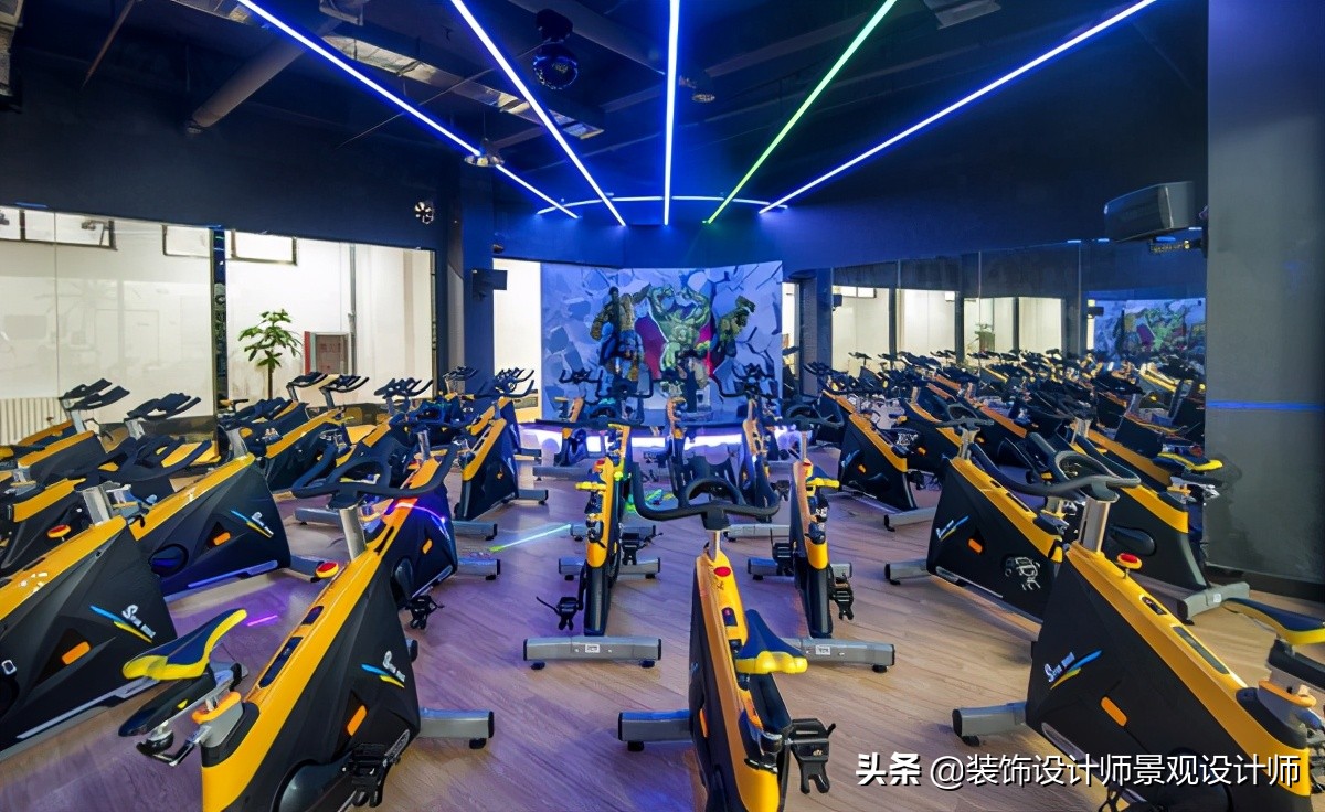 公司健身房设计效果图,书房健身房二合一设计效果图