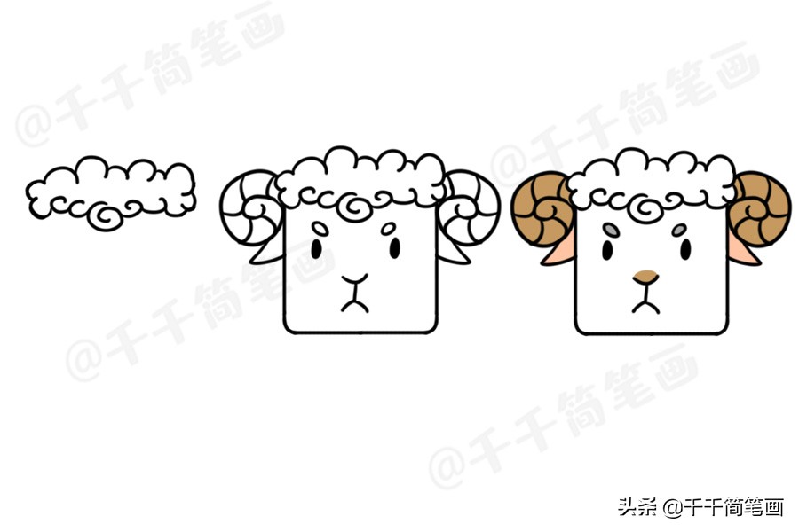 简笔画动物老虎简单,100种可爱动物简笔画熊猫