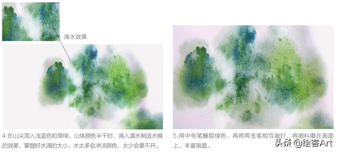 简单的水彩山水画教程,简单的水彩风景画怎么画