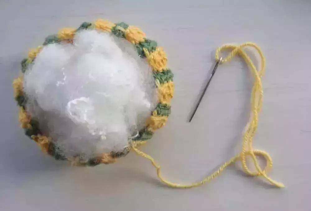 南瓜挂件钩针教程,钩针南瓜小挂件图解