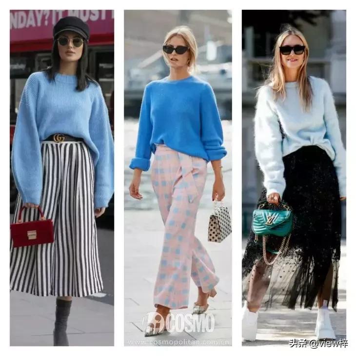 刘雯同款羊毛衫穿搭,初恋风的毛衣