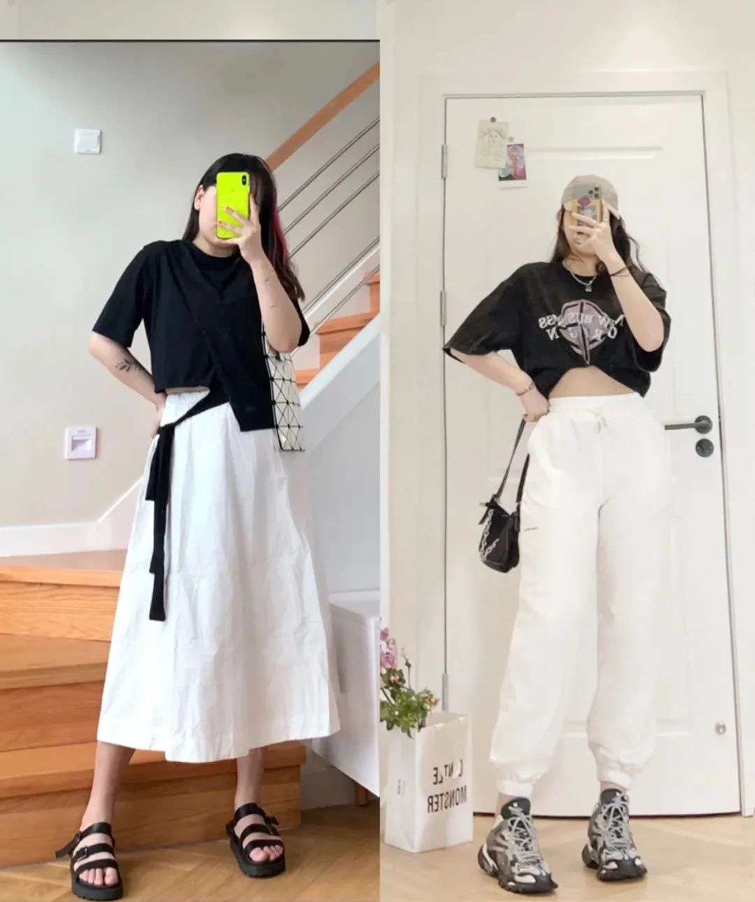 胸大和胸小穿衣对比哪个年轻,同一件衣服胸大和胸小同时穿对比