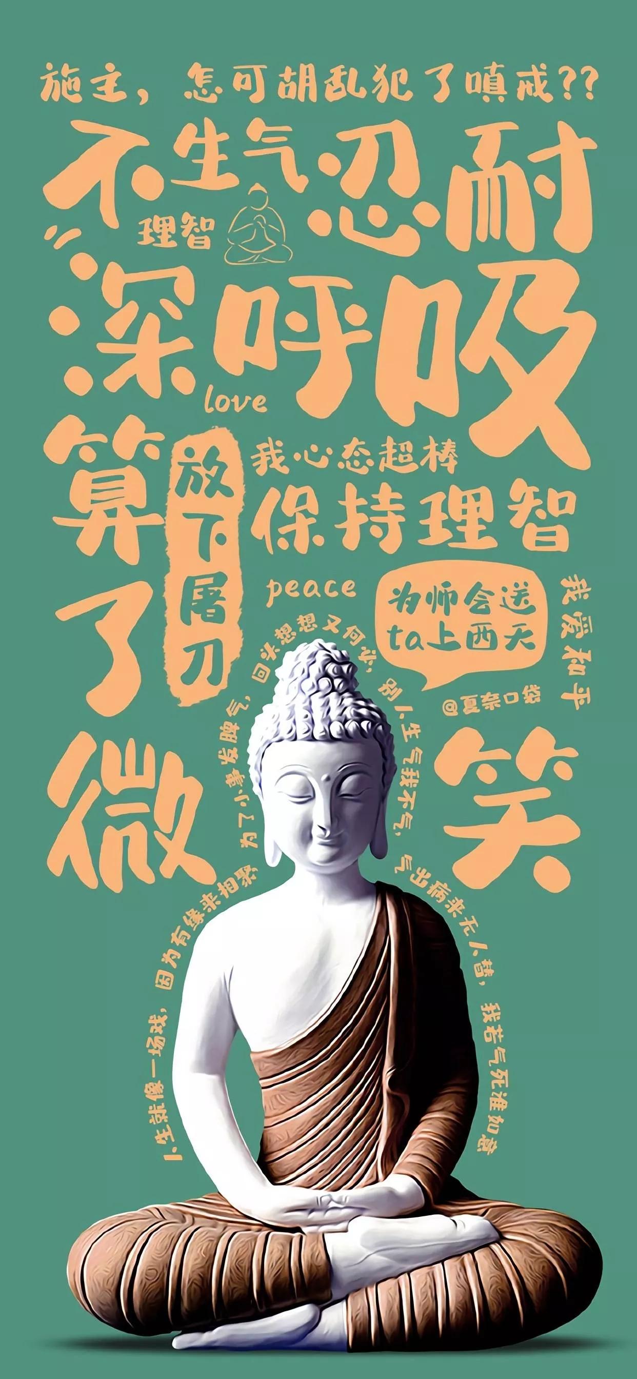 手机壁纸佛系竖屏带字,手机壁纸佛系莲花