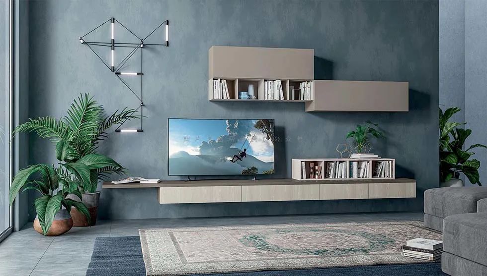 橱柜厨边柜电视柜一体,现代风格厨房橱柜一体柜