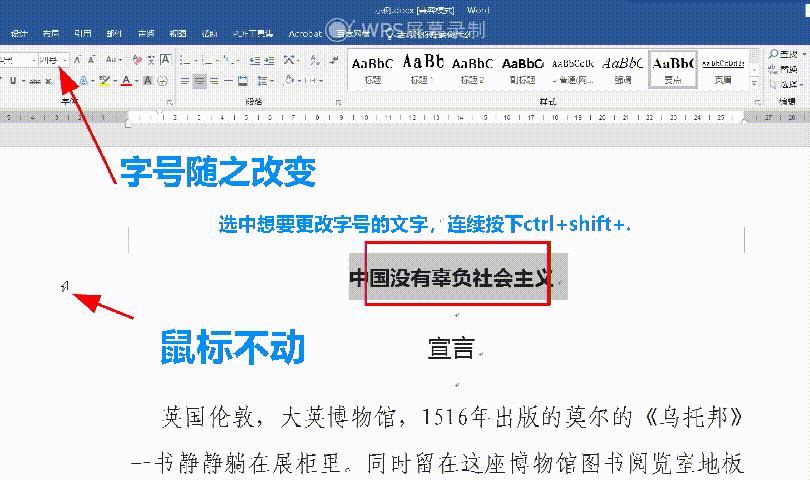 怎么快速加大字号,如何快速调整字号大小