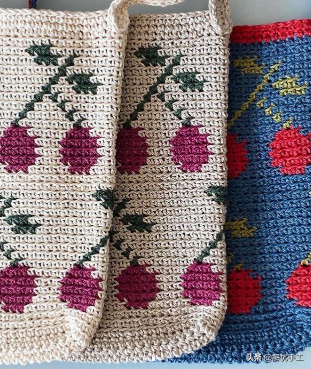 韩国钩针教程,简单的钩针编织包
