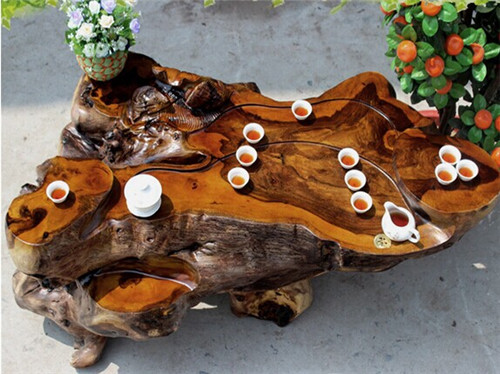 根雕茶几制作,最简单的根雕茶几制作全过程