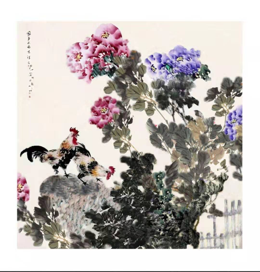 王传林国画牡丹作品,王传林牡丹教学视频