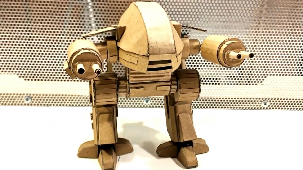 手工制作玩具机器人小视频,纸板机器人手工制作教程