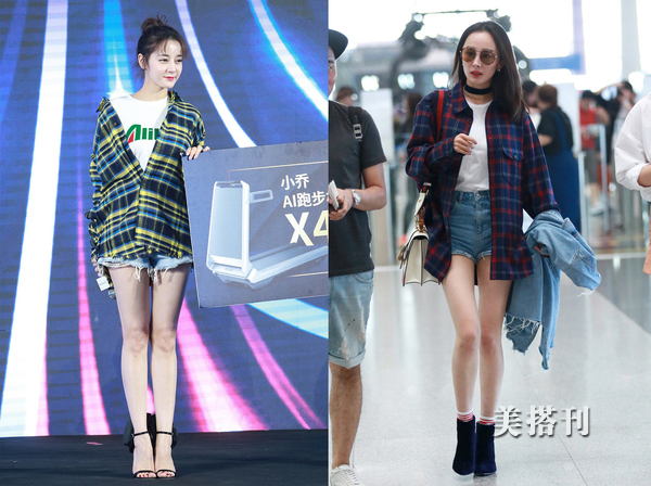 格子控女,格子控女生衬衫