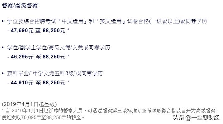 香港警察工资收入标准,香港警察的收入和福利待遇