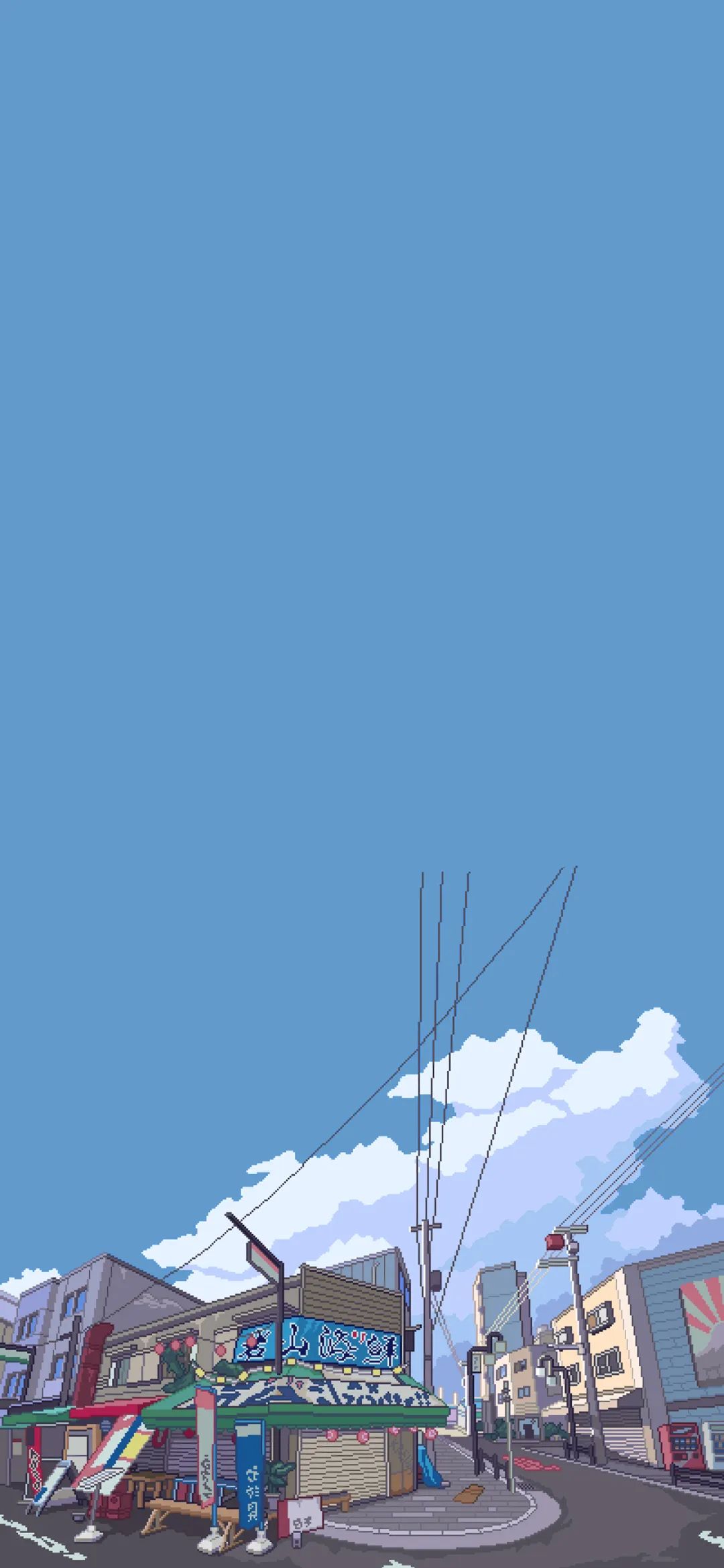 唯美像素风风景插画壁纸,像素风壁纸