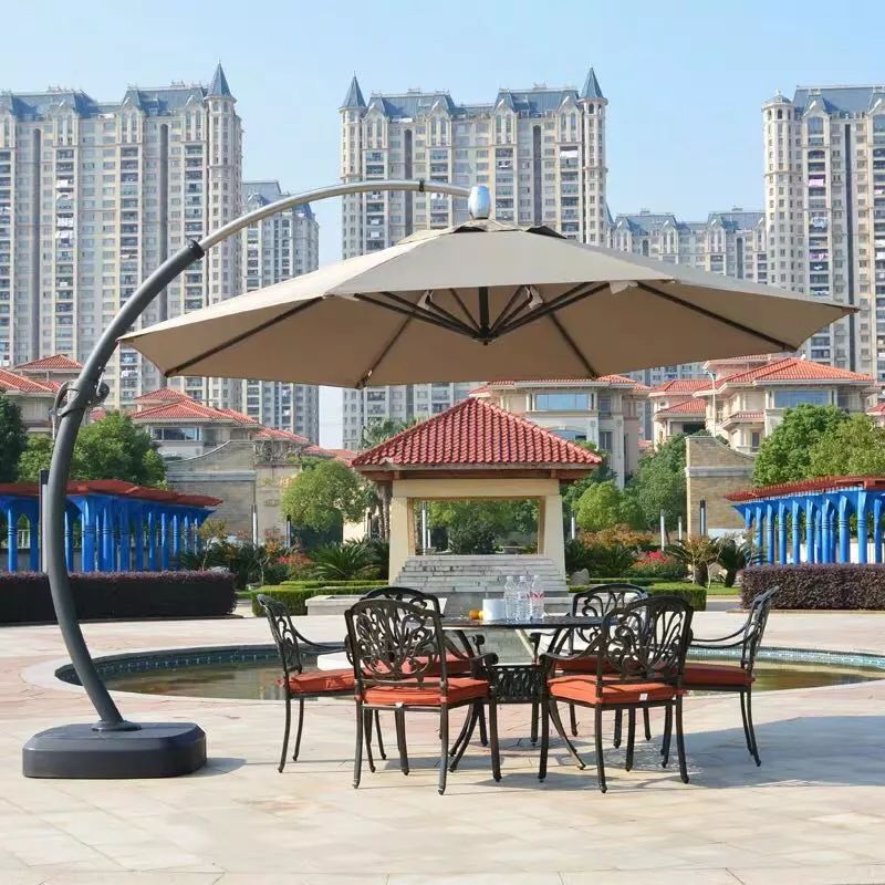 户外遮阳伞使用技巧图片,户外遮阳伞选择方式