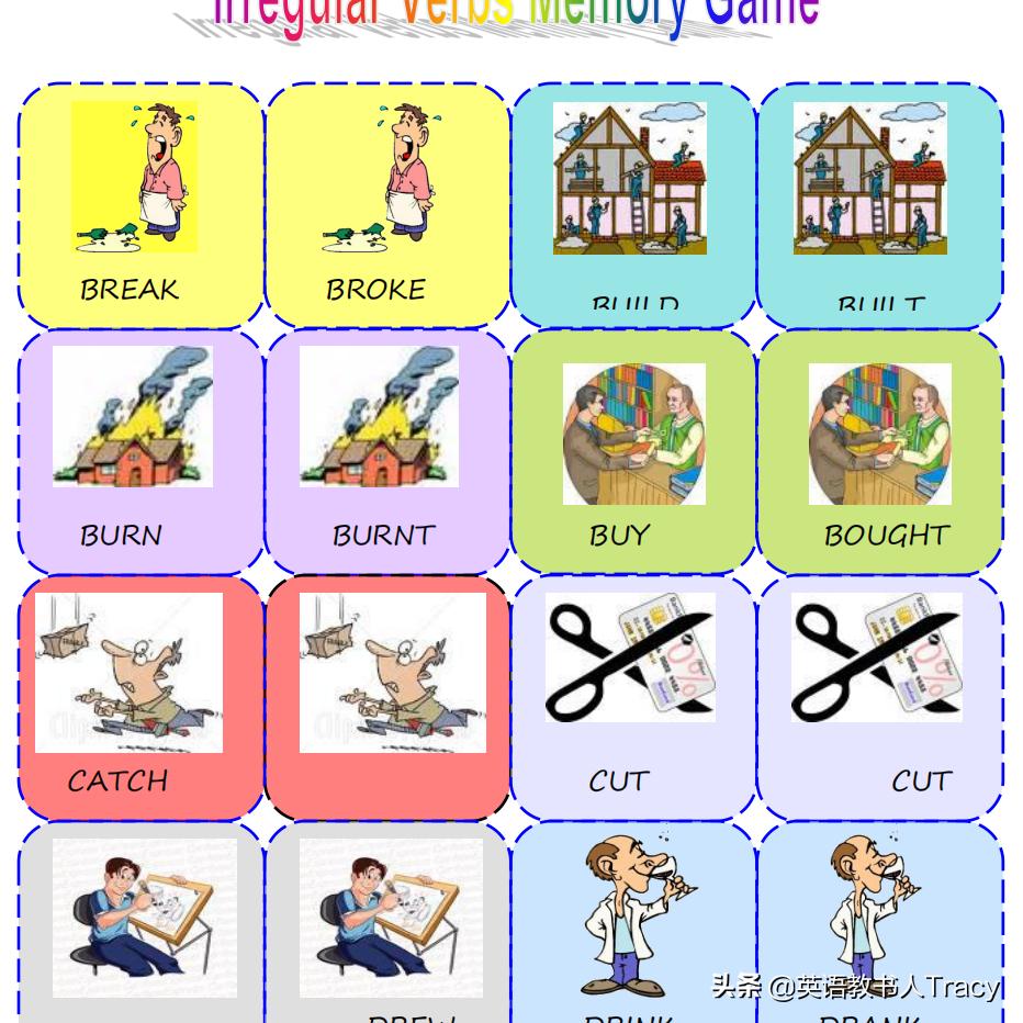tracy英语笔记,英文歌中有不规则动词
