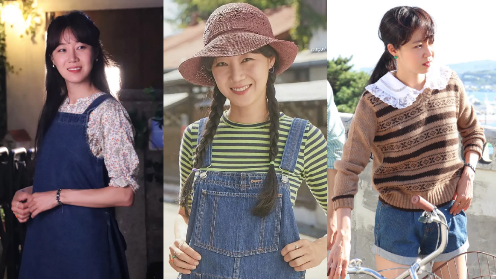 孔孝真《山茶花开时》穿搭盘点，背带裤叠穿好时髦