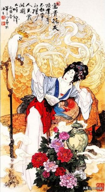 中国古典百美诗画（上）：一位佳丽一首古诗，可谓赏心悦目，收藏