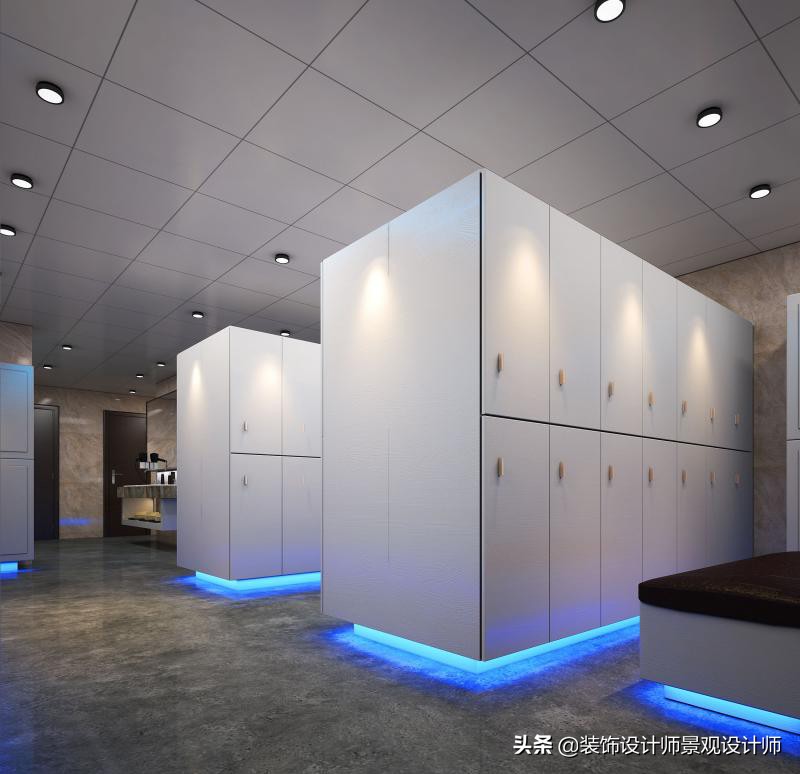 公司健身房设计效果图,书房健身房二合一设计效果图