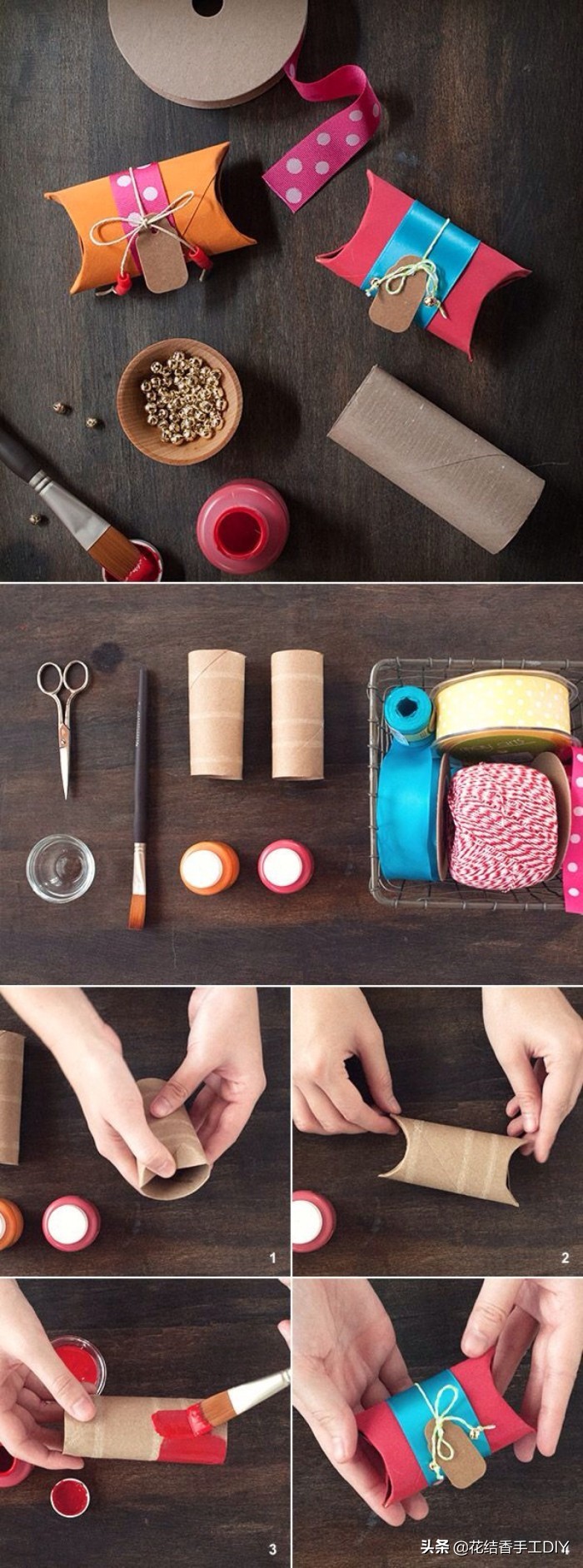 扁平型正方形礼物包装教程简单,手工diy礼物会说话