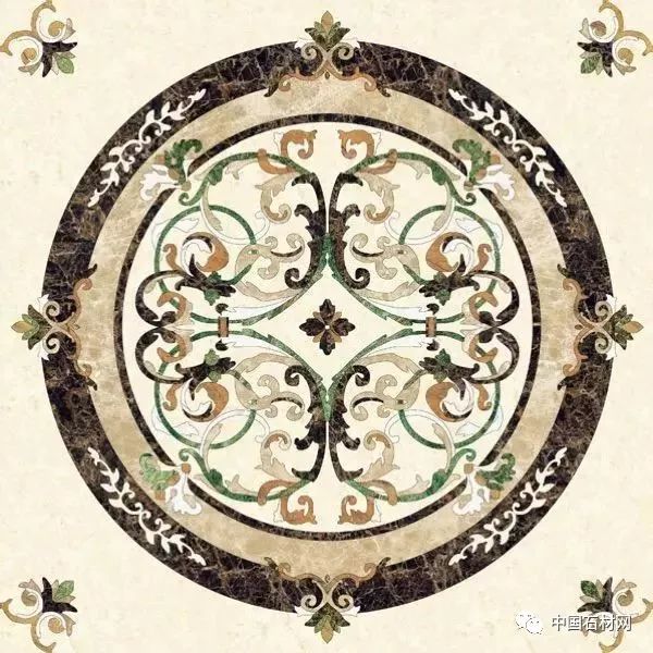 石材水刀加工方法,地面玄关石材水刀拼花效果图