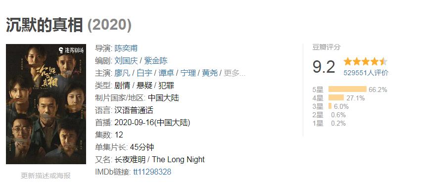 20年国产高分剧推荐,近十年豆瓣高分中国电视剧