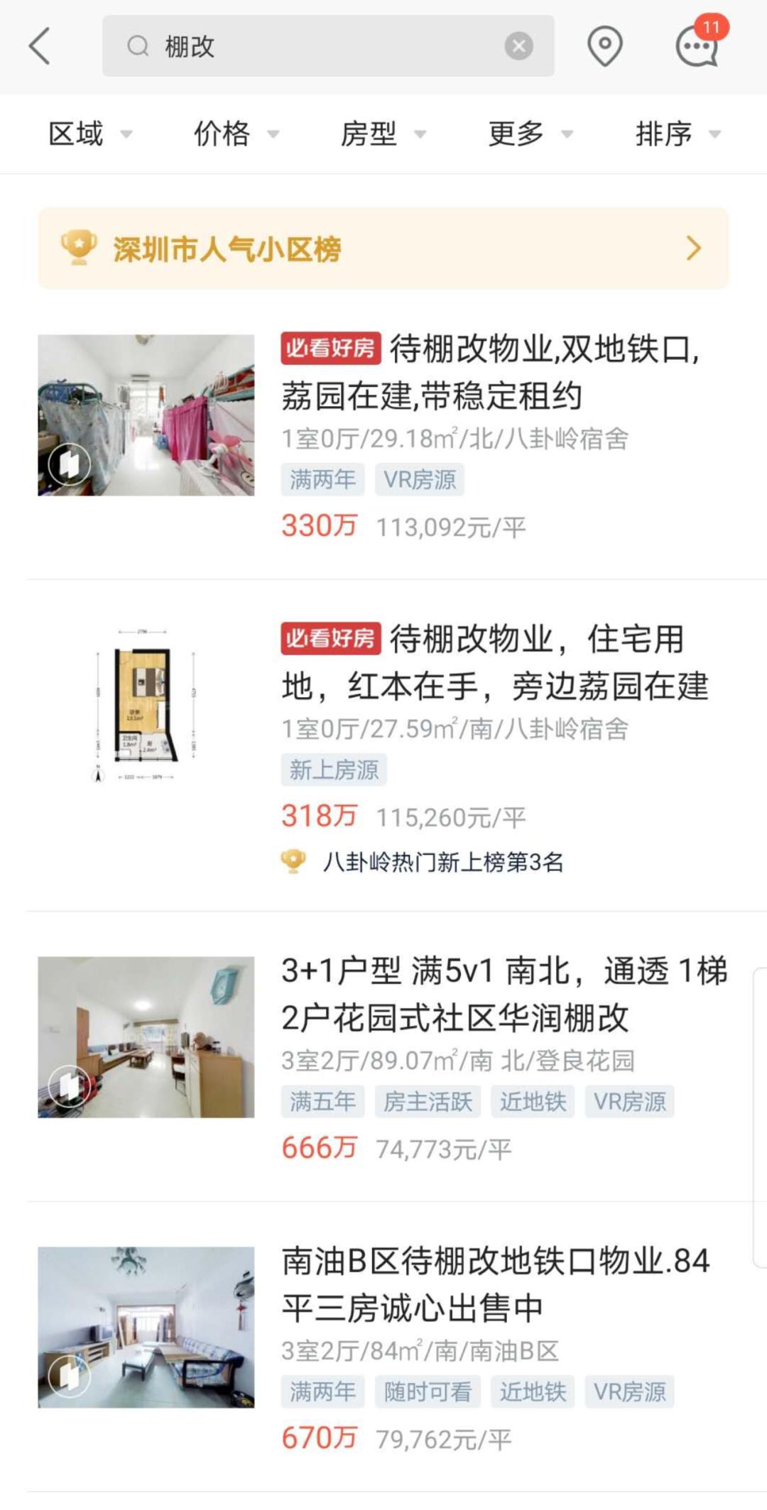 深圳房地产被关注,深圳棚改的楼盘