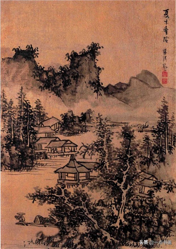 明画家蓝瑛溪山幽居图,明蓝瑛山水画全集