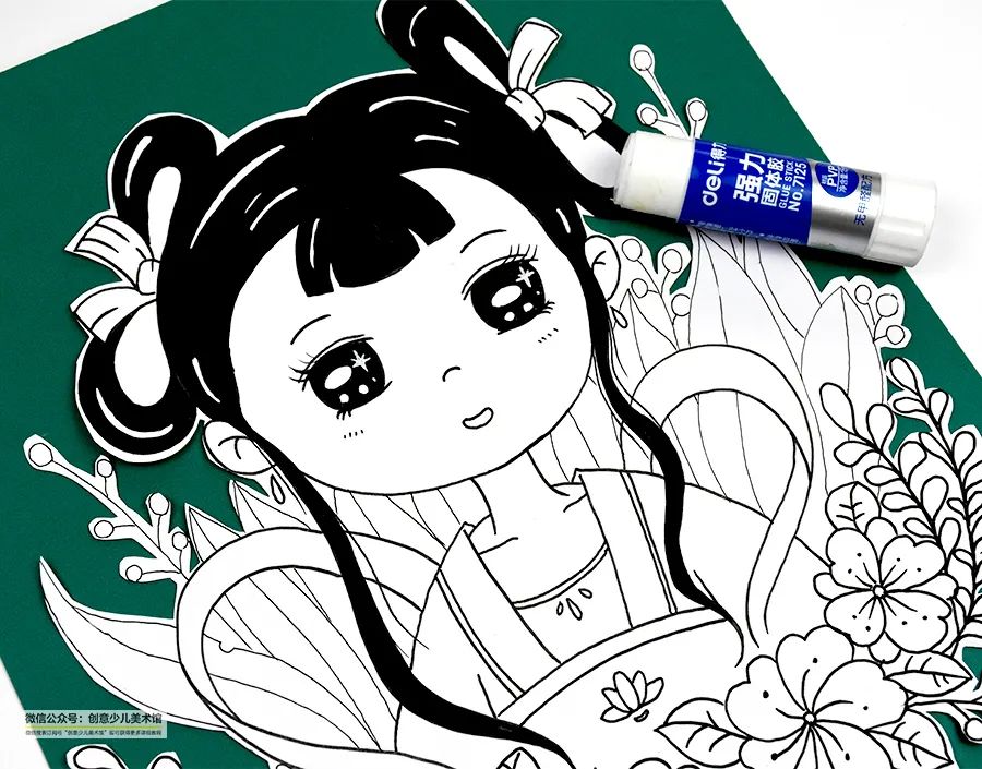 漫画人物怎么画可爱呆萌的少女,6-12岁手绘漫画人物用马克笔画