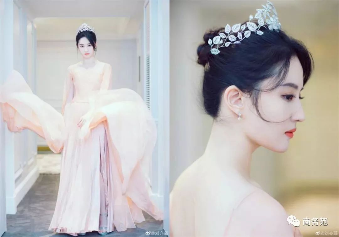 刘亦菲尚美头冠,刘亦菲黑色礼服戴皇冠迪奥